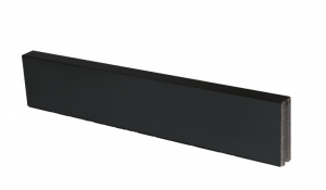 U-profiel Grafietzwart ongelijkzijdig 300 cm - voor opsluitband 6 cm