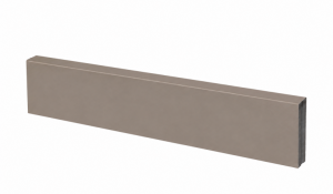 U-profiel Taupe ongelijkzijdig 220 cm - voor opsluitband 6 cm