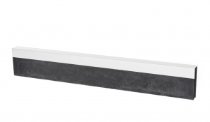 U-profiel Wit gelijkzijdig 300 cm - voor opsluitband 6 cm