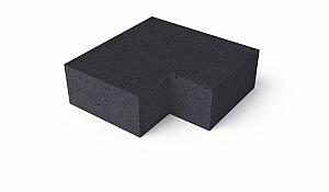 SCHELLEVIS ® OUD HOLL. TRAP HOEKSTUK 90° (40/20) BINNEN CARBON 60X60 CM