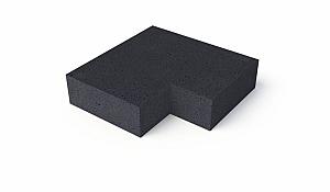 SCHELLEVIS ® OUD HOLL. TRAP HOEKSTUK 90° (37/15) BINNEN CARBON 60X60 CM