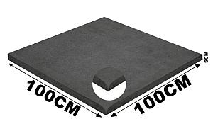 SCHELLEVIS ® OUD HOLL. ZWEMBADRAND HOEK (100X100X5 CM) CARBON