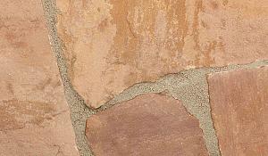 Flagstones Modak, ca. 25-40 mm dik horizontaal verpakt, ca. 4-7 stuks per m2.