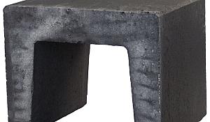 U-Steen Zwart 40x50x40cm