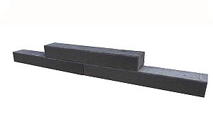 Patioblok Antraciet 60x12x10cm strak