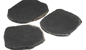 Stapsteen Basic Basalt 40 cm 3 cm dik, gezoet en getrommeld