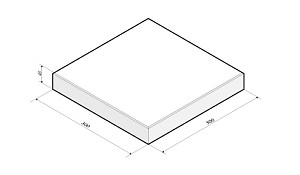Betontegel 30x30x4,5 cm Wit (HK)