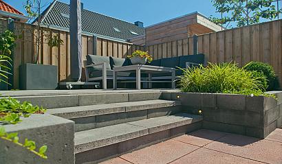 Patioblok strak 30x10x12 cm Antraciet