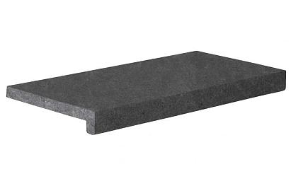 Zwembadrand Vietnam Black 60x30x5/2,5 cm, riven, voorzijde gezoet