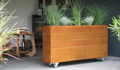 Bloembak Modulair - 120x120x28 cm Corten