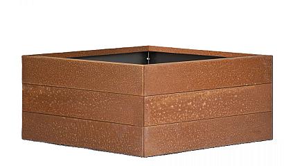 Bloembak Modulair - 120x120x42 cm Corten