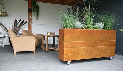Bloembak Modulair - 240x60x56 cm Corten