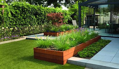 Plantenbak Modulair Corten 240x180x28 cm