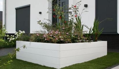 Bloembak Modulair - 120x120x42 cm Wit