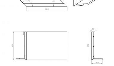 Parallel paneel-L (E) 60x42 cm