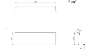 Recht Paneel (A) 90x28 cm