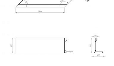Parallel paneel-R (E) 90x28 cm