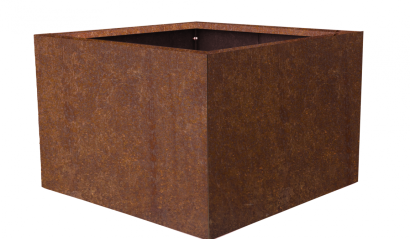 Bloembak vlak - 90x90x60 cm Corten