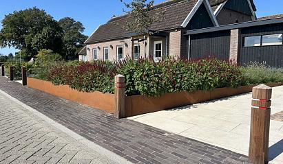Borderpaneel Flex Corten 220x3,5x28 cm incl. toebehoren