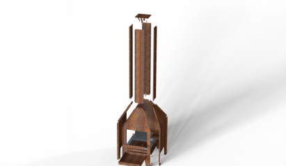 Cortenstaal tuinkachel