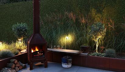 Cortenstaal tuinkachel