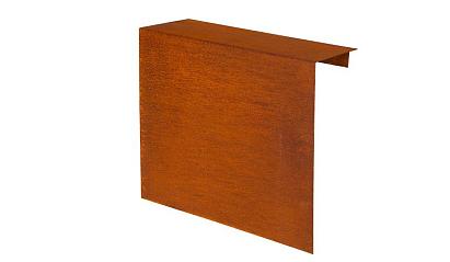 Overzetstuk muurelement Recht 150x30x12.8 cm - Corten