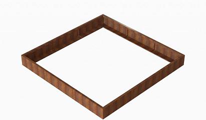 Plantenbak Module+ Corten 270x270x28 cm