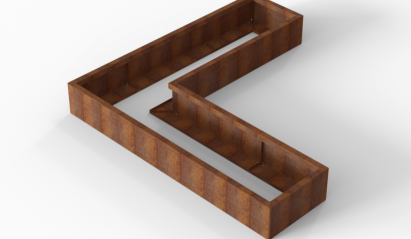 Bloembak Module+ L-vorm 60x210x210x28 cm