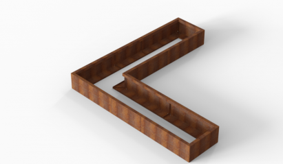 Plantenbak Module+ Corten 240x240x28 cm (60cm diep)