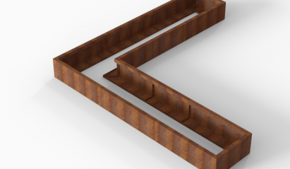 Plantenbak Module+ Corten 270x270x28 cm (60cm diep)