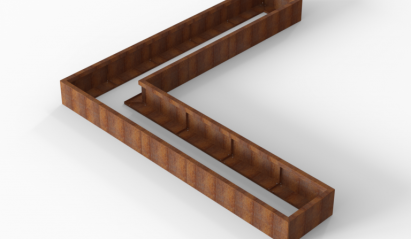 Plantenbak Module+ Corten 300x300x28 cm (60cm diep)