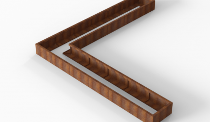 Bloembak Module+ L-vorm 60x360x360x28 cm