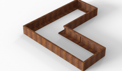 Plantenbak Module+ Corten 240x240x28 cm (90cm diep)