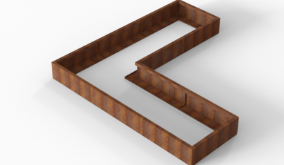 Plantenbak Module+ Corten 270x270x28 cm (90cm diep)