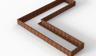 Plantenbak Module+ Corten 360x360x28 cm (90cm diep)