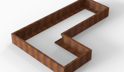 Plantenbak Module+ Corten 270x180x28 cm (90cm diep)