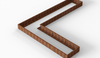 Plantenbak Module+ Corten 450x360x28 cm (90cm diep)