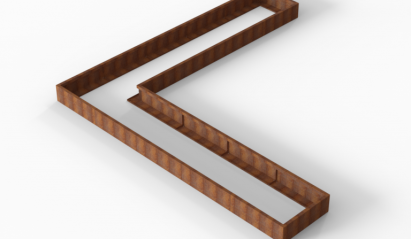 Plantenbak Module+ Corten 450x450x28 cm (90cm diep)