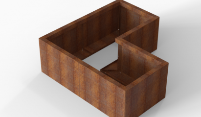 Plantenbak Module+ Corten 120x120x42 cm (60cm diep)