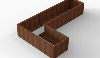 Plantenbak Module+ Corten 240x150x42 cm (60cm diep)