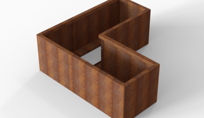 Bloembak Module+ L-vorm 60x150x150x56 cm