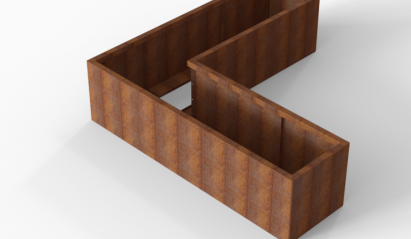 Plantenbak Module+ Corten 210x210x56 cm (60cm diep)