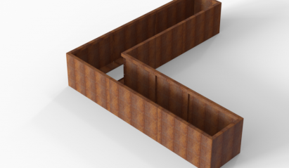 Plantenbak Module+ Corten 270x270x56 cm (60cm diep)