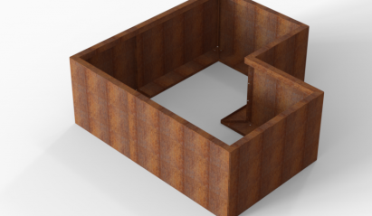 Plantenbak Module+ Corten 150x150x56 cm (90cm diep)