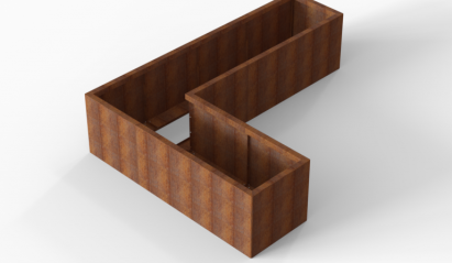 Plantenbak Module+ Corten 240x180x56 cm (60cm diep)