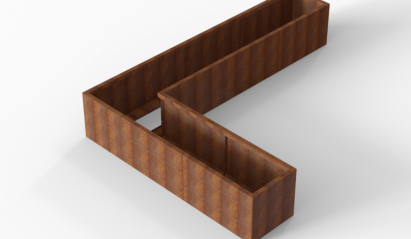 Plantenbak Module+ Corten 330x240x56 cm (60cm diep)