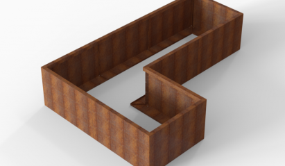 Plantenbak Module+ Corten 270x180x56 cm (90cm diep)