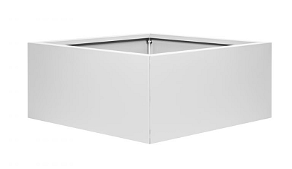 Bloembak vlak - 90x90x40 cm Wit