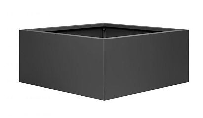 Bloembak vlak - 90x90x40 cm Antraciet