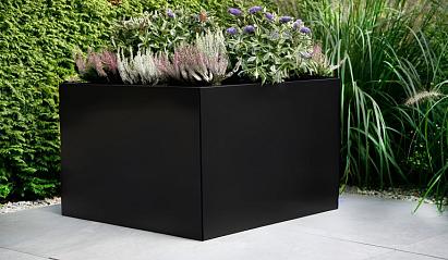 Plantenbak Vlak Grafietzwart 210x30x40 cm